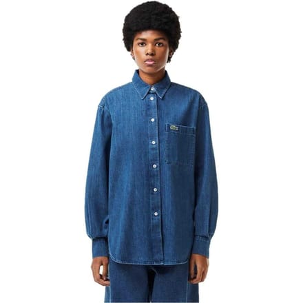 Lacoste Dames/Dames Denim Shirt (Medium Blauw)