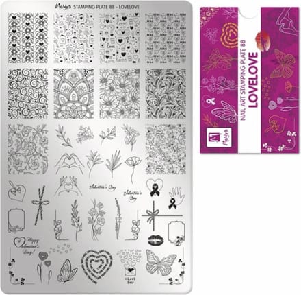 Moyra Nail Art Stamping Plate 88 - LoveLove