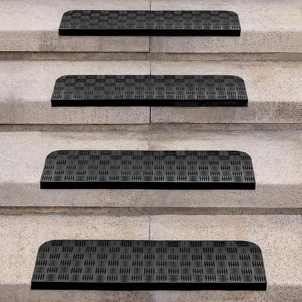 Antislip trapmatten - Set van 4 - 65 x 25 cm - Rubber