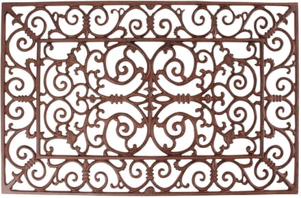 Rechthoekige Deurmat gietijzer L Esschert Design Bruin