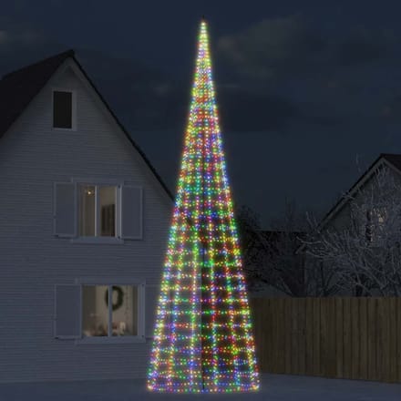 Vidaxl Sapin de Noël Lumineux, sur Mât, 3000 LED Colorées, 800 cm