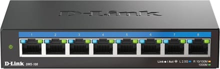 8-poorts Multi-Gigabit Desktop Switch met 2.5G Ethernet en Ventilatorloos Ontwerp
