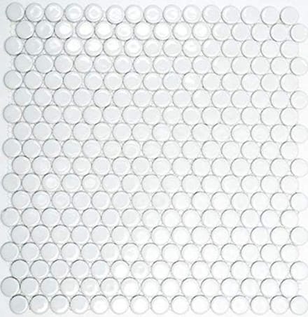 Mozaïek Tegels - Ronde Mozaïek - Muur Decoratie - Glanzende Afwerking - 0.1 m² Per Mat - Wit
