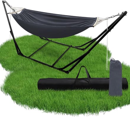 Hangmat met frame - Inklapbare hangmat - Ontspannen in de tuin - Verstelbaar in 3 standen