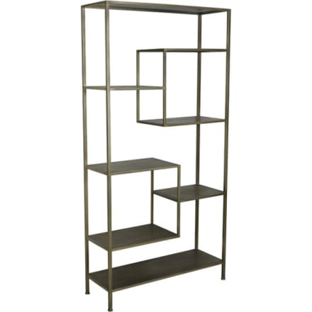Kast open 101x36x200 cm YVANA antiek goud