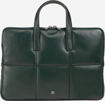 DU DU Togean Borsa donna porta pc in pelle trapuntata mangrove