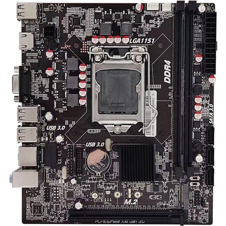DDR4 H310B4 Computer Moederbord LGA1151 CPU Ondersteuning 64G Dual Channel Dual M.2 Interface Realtek zwart