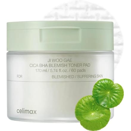 Celimax Ji Woo Gae Cica BHA Blemish Toner Pad 170 ml - 60 Pads