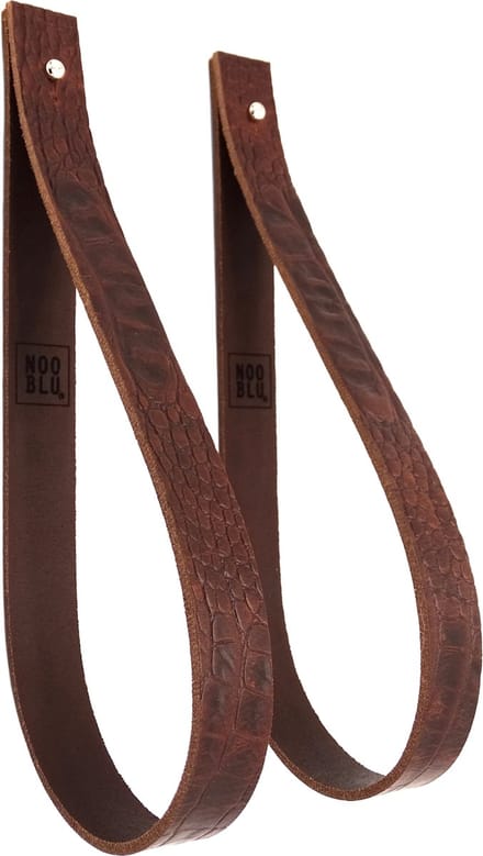NOOBLU Ophanglus SLING 2,5 cm - Croco - Maat: M - 60 cm, Kleur: cognac