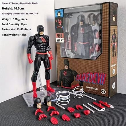 Anime Mafex 223 Comic Versie Daredevil Zwart Gearticuleerde Actiefiguren Verzamelaar Model Beeldje Speelgoed Bureauornament Jongens Cadeaus zwart