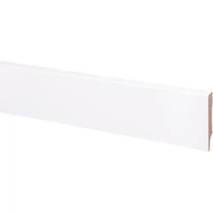 Baseline Muurplint Budget Cubic - Wit - Mdf - Folie - 240cm - 14x80mm