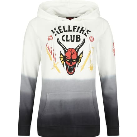 Stranger Things Trui met capuchon - Hellfire Club - M - voor Vrouwen - zwart-wit