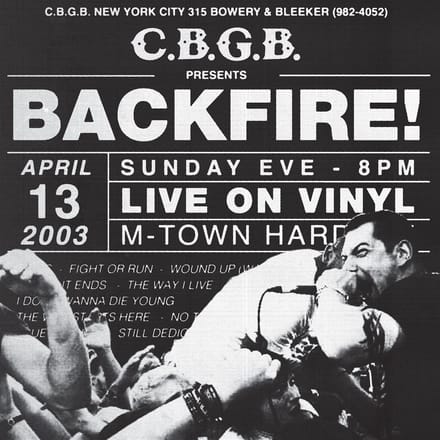Backfire! - Live At CBGB's (LP)