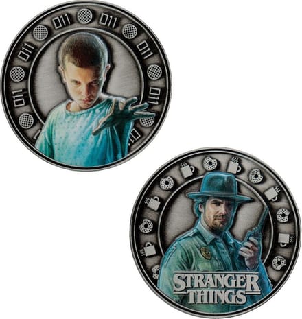 FaNaTtik Stranger Things Collectable Coin Eleven & Hopper 4 cm Coins
