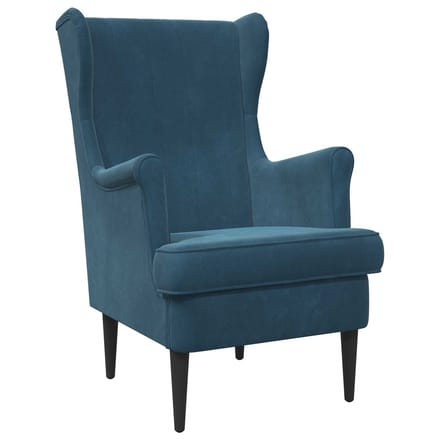 vidaXL - Fauteuil - Blauw - Fluweel