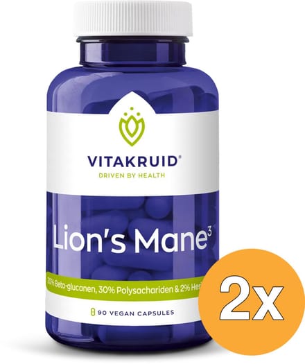 2x Vitakruid Lion's Mane (90 vega capsules)