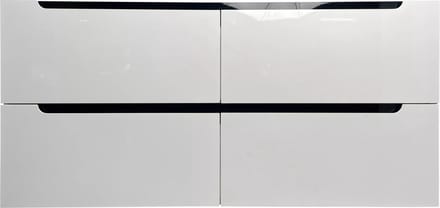 Vente-unique Zwevend wastafelmeubel - Wit - L120 x H57 cm - SELITA