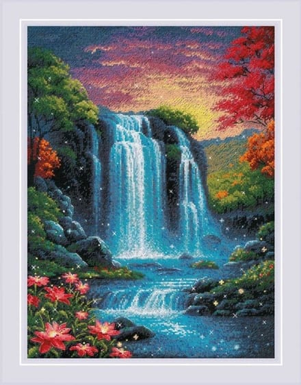 Borduurpakket - 2274 - Magical Waterfall - Magische Waterval - RIOLIS