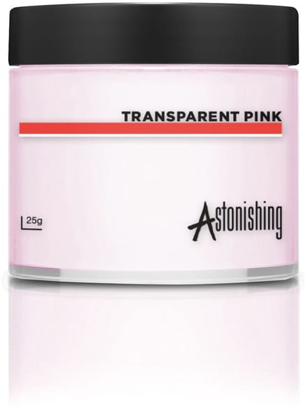 Astonishing Acrylic Powder Transparent Pink 25 Gr