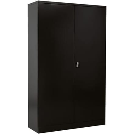 Stalen kast, H 1950 x B 1200 x D 420 mm, antracietgrijs 7016