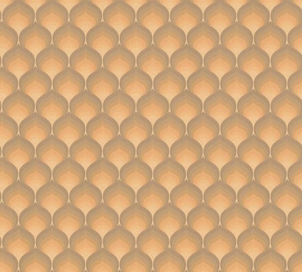 RETRO BEHANG | Grafisch - bruin geel oranje - A.S. Création Retro Chic