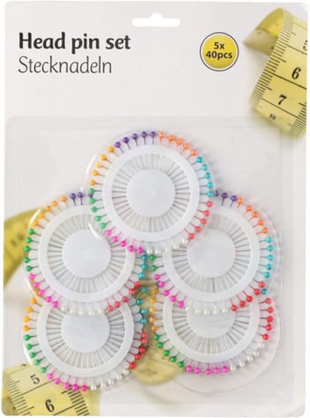 LifeTime Kopspelden/steekspelden set - 200x stuks - Gekleurd - 26 mm - hobby spelden