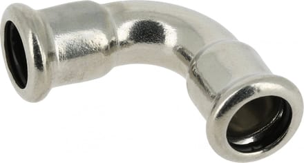 BONFIX bocht 90° 35 x 35 mm M-Press RVS