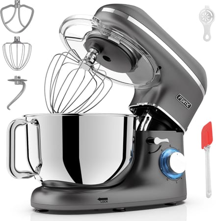 Fentic Keukenmachine – 2000W – Keukenrobot - Foodprocessor - 6,2L Mengkom – Incl. extra Accessoires – Antraciet