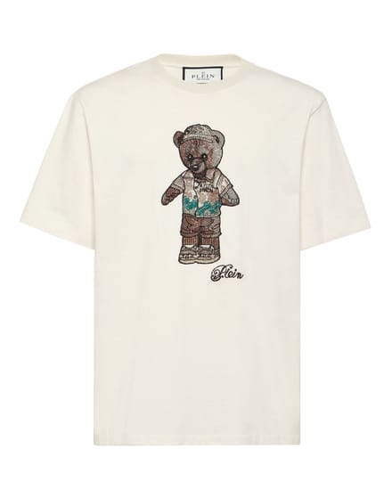 Crystal Round Neck T-Shirt Teddy Bear