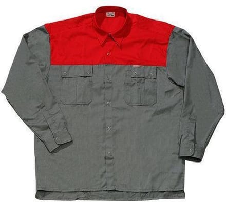 Havep hemd m/langemouwen 1569 grijs/rood medium