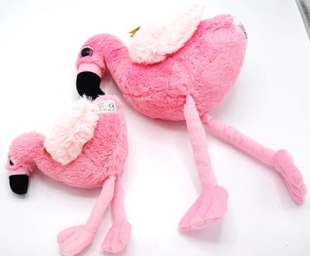 Pluche Flamingo - zittend 24 cm- Sunkid