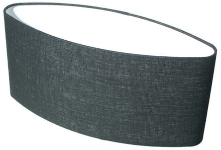 Lampenkap Ovaal Linnen Zwart 40cm