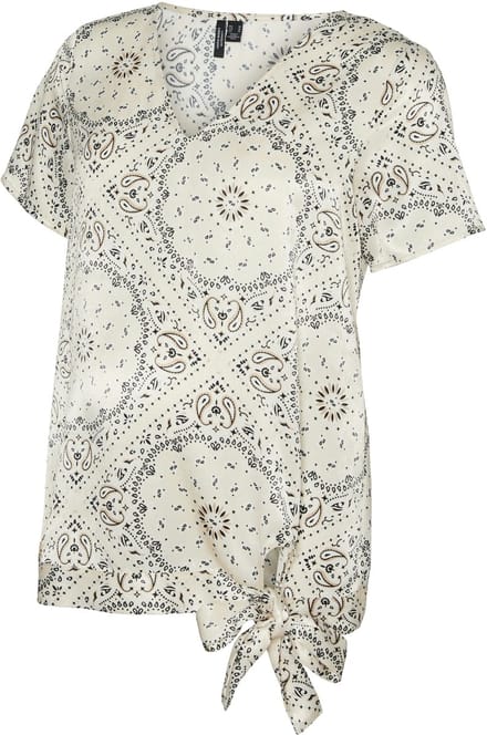 VERO MODA MATERNITY - VMMRINA S/S TIE TOP WVN LCS - Dames - Blouses