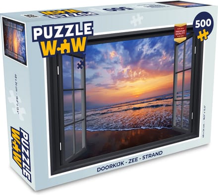 Puzzel Doorkijk - Zee - Strand - Legpuzzel - Puzzel 500 stukjes