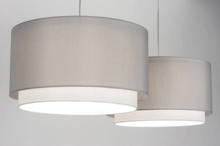 Lumidora Hanglamp 30723 - BERLIN - 2 Lichts - E27 - Grijs - Staal