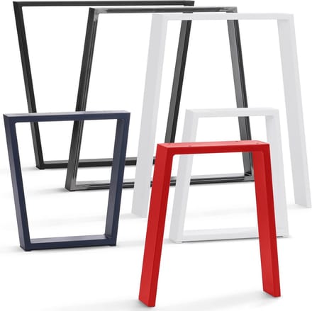 Trapezium Tafelpoten voor Eettafel Salontafel Bureau Wit 80/60x72cm