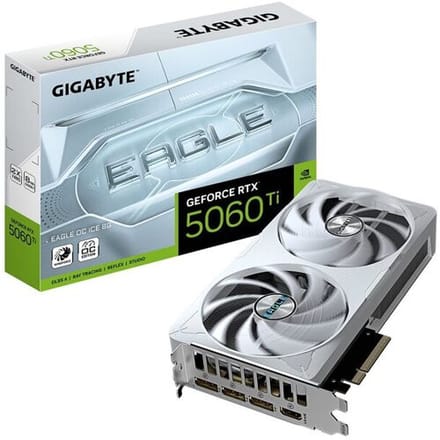 Gigabyte EAGLE OC ICE Serie - Grafische kaart - GeForce RTX 5060 Ti - 8GB GDDR7 - WINDFORCE 2X