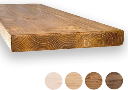 Rustiek Zwevend Houten Plank 160 cm x 30 cm Walnoot
