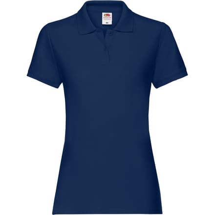 Fruit of the Loom Dames/Dames Premium Effen Poloshirt (Marine)