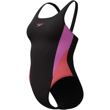 Speedo Colourblock 2.0 Dames Sportbadpak - Zwart/Paars