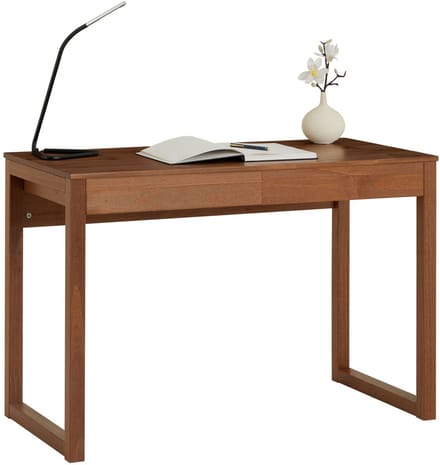 Bureau NOAH met 2 lades van massief hout - kastanjekleurig