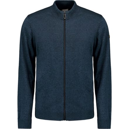 No Excess Cardigan 2 coloured melange navy