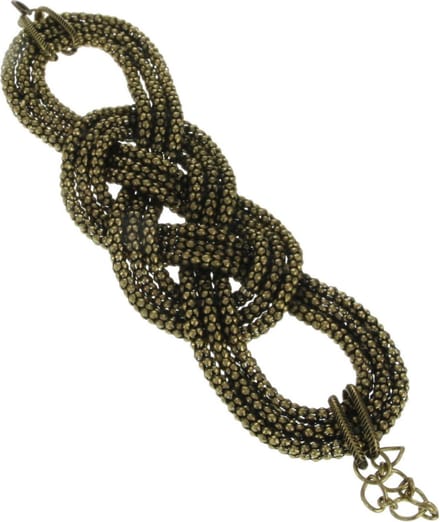 Behave - armband goudkleur breed - statement look - nikkelvrij