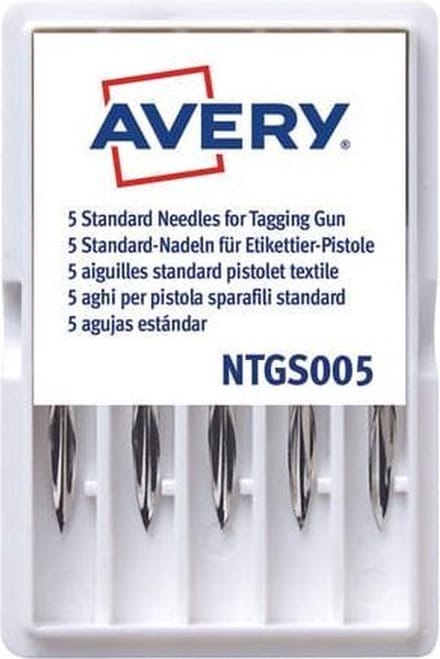 Avery AV-NTGS005 Naalden Textielpistool 5 Naalden Voor Ridderspoortang