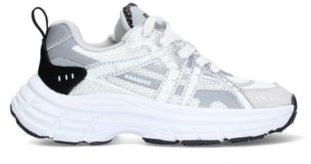 Braqeez 426001-781 Jongens Lage Sneakers - Grijs - Leer - Veters