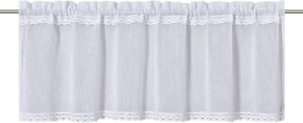 Elbersdrucke Bistro Gordijn Edna 45x140 cm wit transparant
