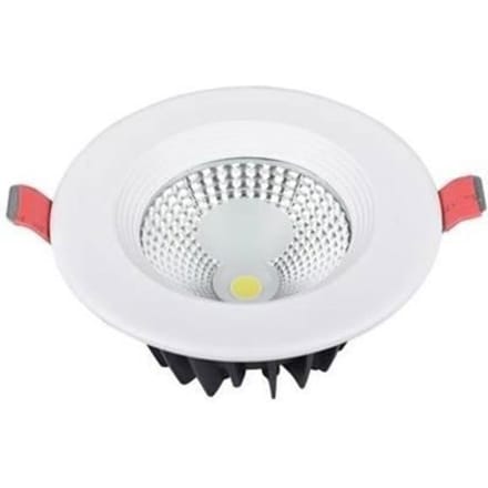 LED Downlight - Inbouw Rond 5W - Helder/Koud Wit 6400K - Mat Wit Aluminium - Ø90mm