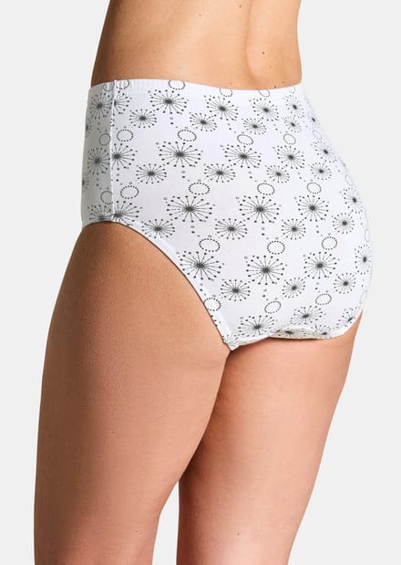 Set katoenen heupslips - wit / zwart - Gr. 48 van Goldner Fashion