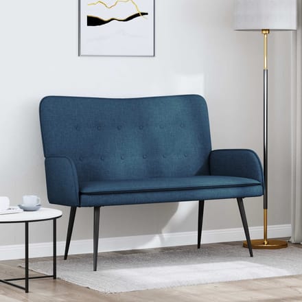 vidaXL - 2-Zits - Sofa - Blauw - 115 - x - 61 - x - 87 - cm - Stof