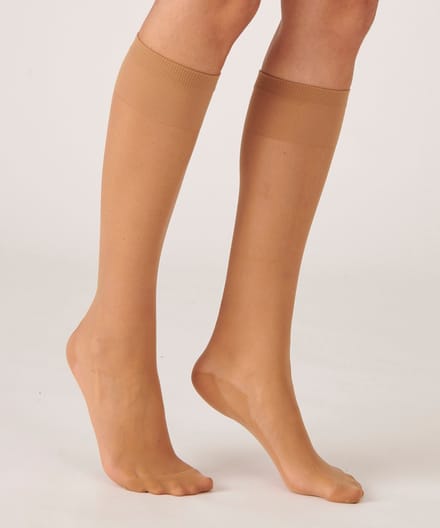 Damart - Set van 4 paar kniekousen voile 20D - Dames - Beige - 38/39